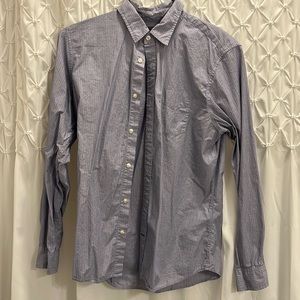 Mens blue and pink striped gap button down shirt